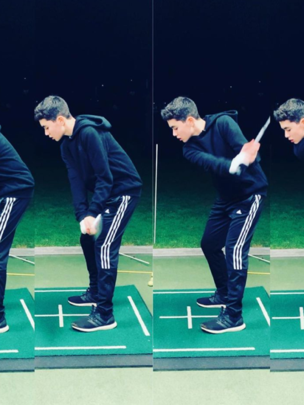 Timelapse of a student golf swing demonstrating the P System